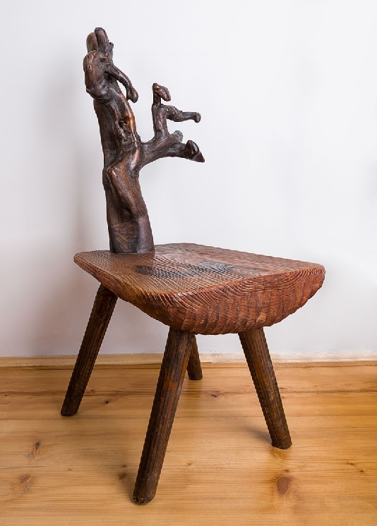 image of a chair made out of wood