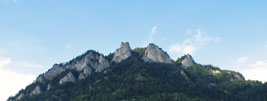 Picture of the Three Crowns, the main peak in the Pieniny Mountains